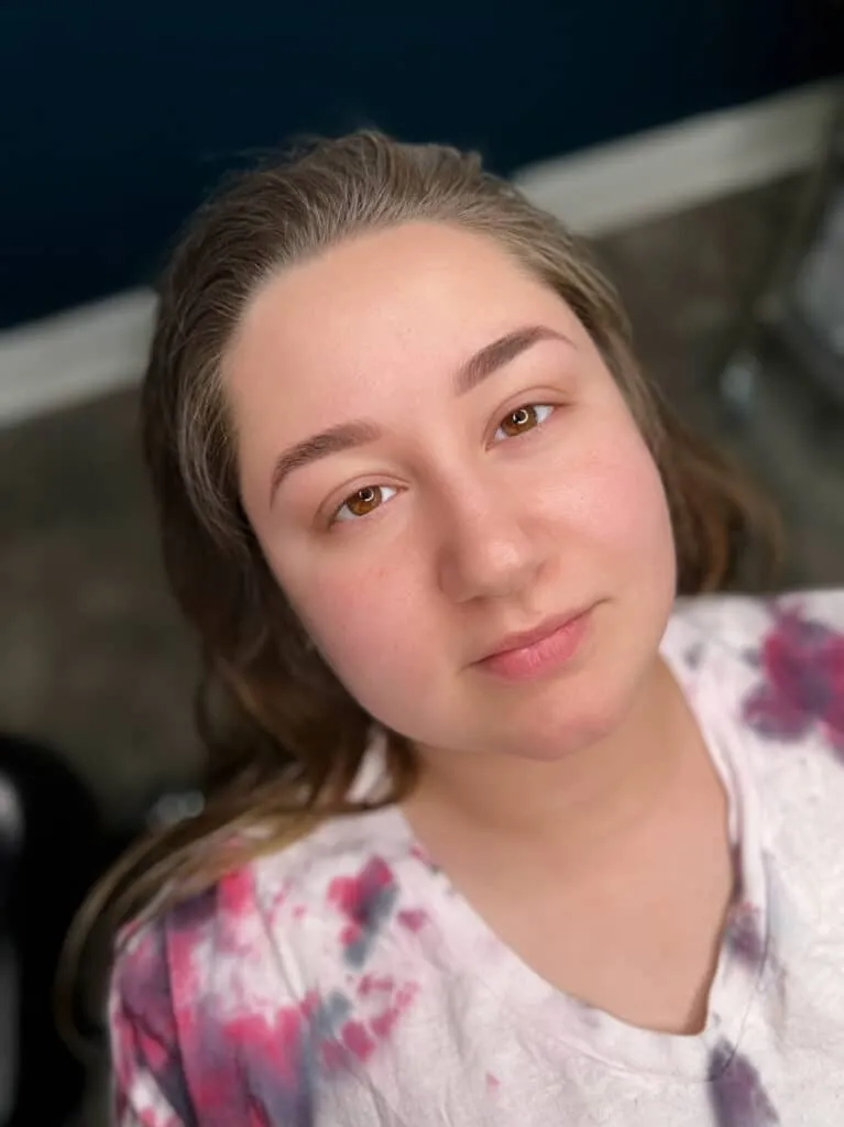 Powder brow healed result