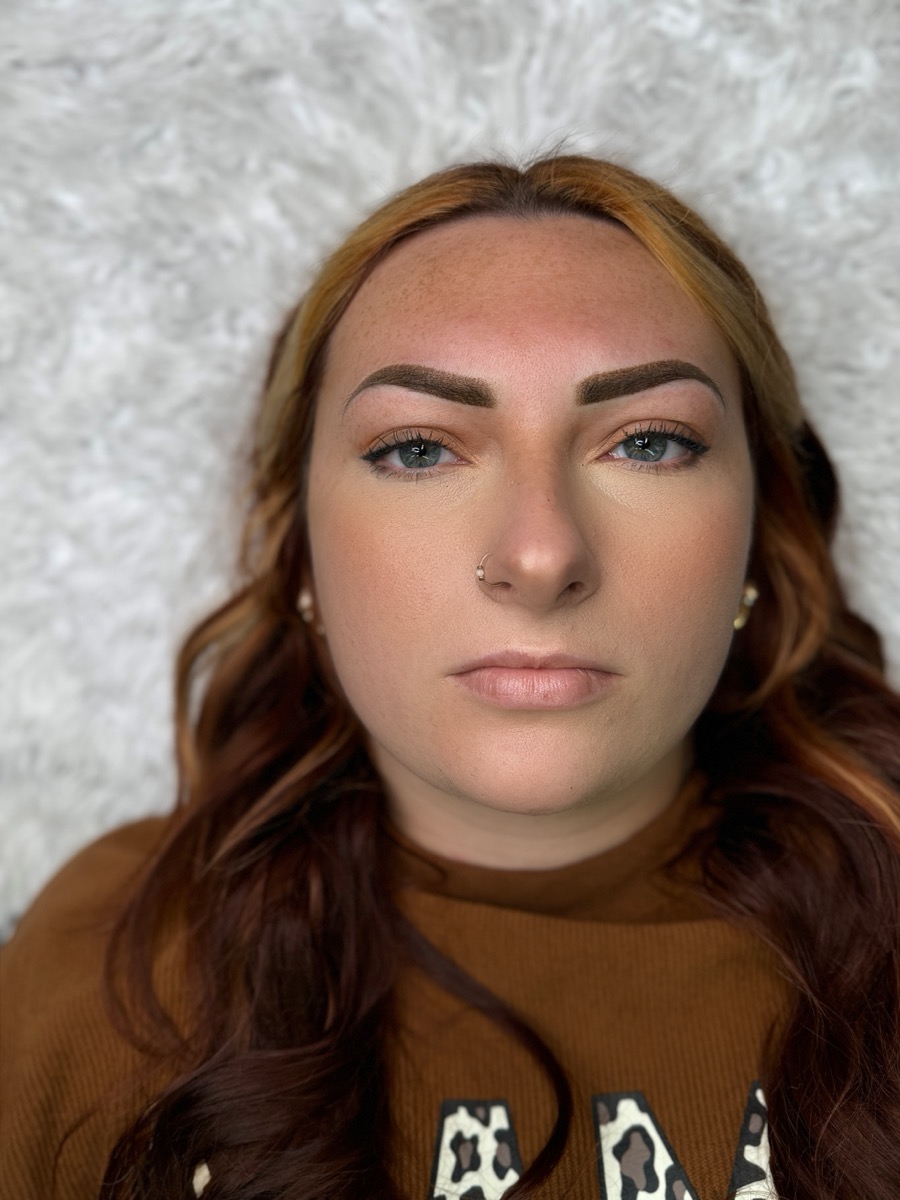 Ombré powder brow result