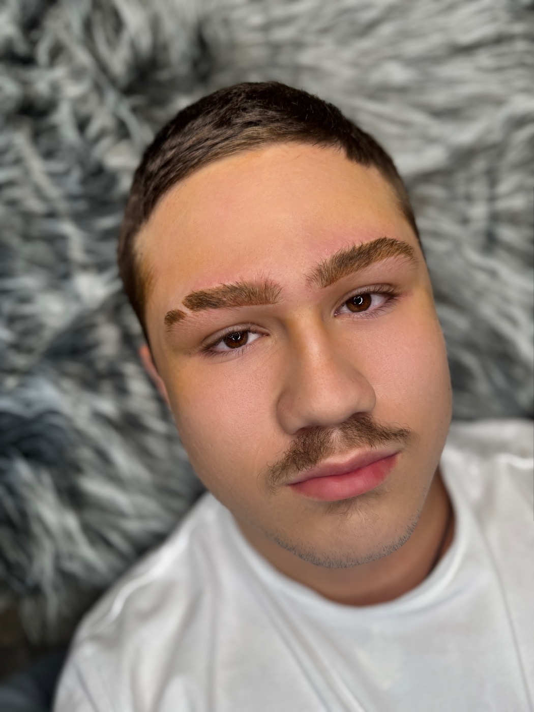 Men's permanent brows healed result — fuller shape, The Brow Babes
