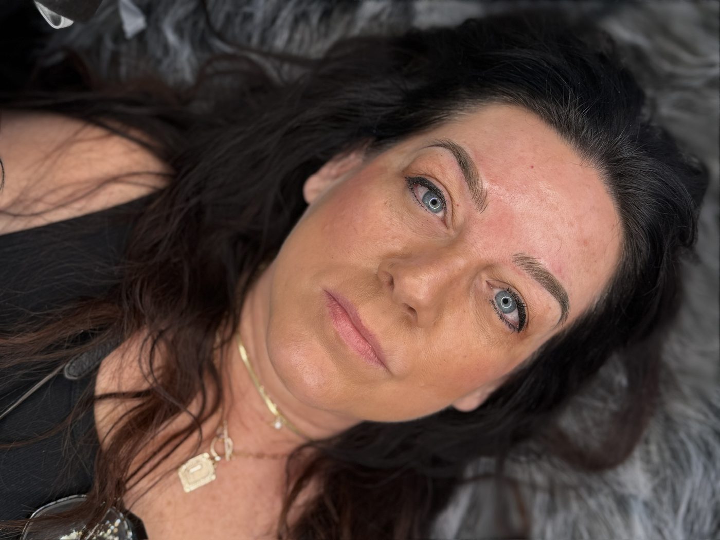 Nano Ombré Brows healed result — hairstrokes with soft ombré, Louisville KY